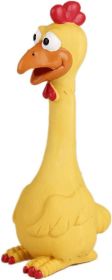 style Rubber Chicken Squeaky Dog Toys for Small, Medium or Large Pet Breeds, Play Fetch, Reduce Separation Anxiety