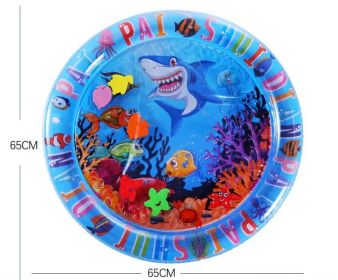 Summer Cooling Pet Water Bed Cushion Ice Pad Dog Sleeping Square Mat For Puppy Dogs Cats Pet Kennel Cool Cold (Option: Shark Pirate Ship 65cm-1PCS)
