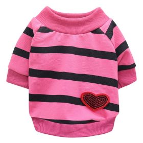 Jarre Aero Bull Pug Puppy Clothes Teddy Milk Cat Pet Spring And Summer Thin Small Dog Puppy (Option: Rose Red-XS)